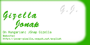 gizella jonap business card