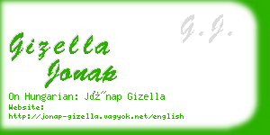 gizella jonap business card